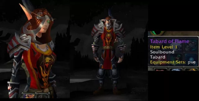 🔥 World of Warcraft - RED TABARD OF FLAME WoW TCG LOOT Landro Longshot US / EU