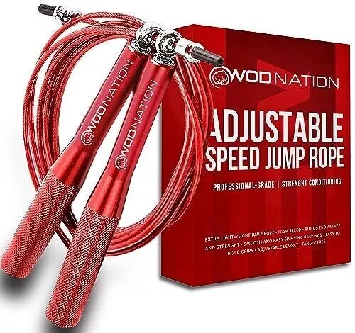 Aluminum Handle High Speed Adjustable Jump Rope for Women and Men - Perfect S...