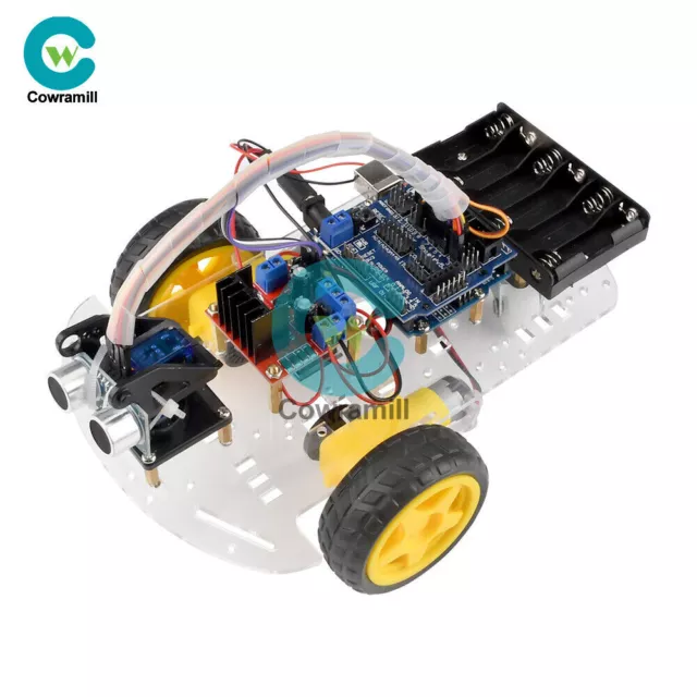 Smart Car Tracking Motor Smart Robot Car Chassis Kit 2WD Ultrasonic Arduino MCU 2