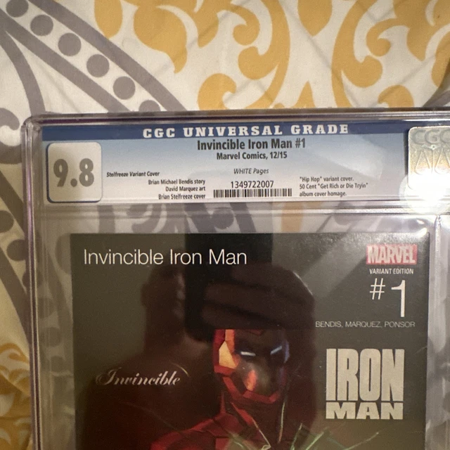 Invincible Iron Man #1 2015 CGC 9.8 (Stelfreeze Variant Hip Hop Cover)~ 2
