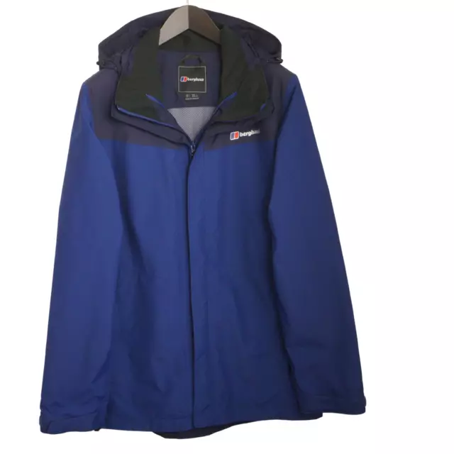 MEN BERGHAUS GORE-TEX Jacket Breathable Full Zip Blue Waterproof Size L ...