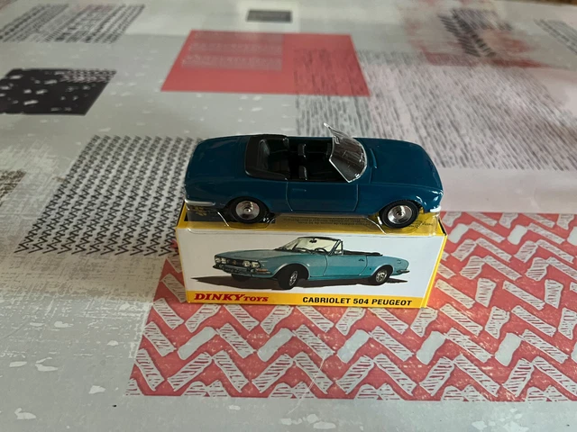Voiture miniature Cabriolet 504 Peugeot Dinky Toys Atlas au 1/43