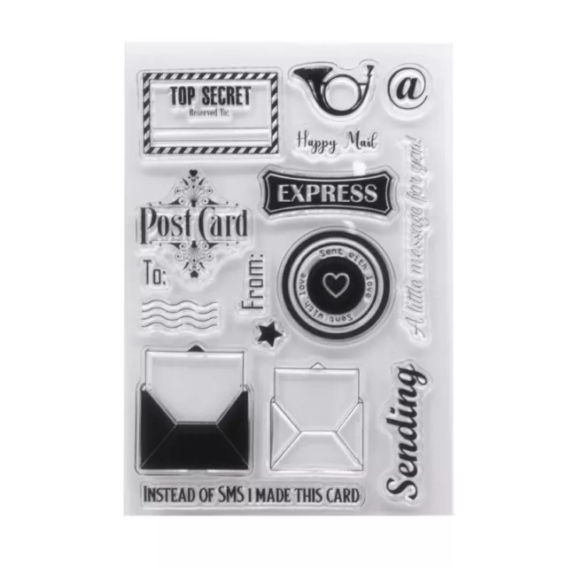 Post Card Silicone Clear Seal Stamp DIY Scrapbooking Embossing Photo Album Decor
