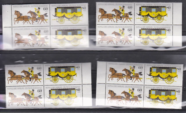  briefmarken - brd -vierer blöcke  postfrisch** - top