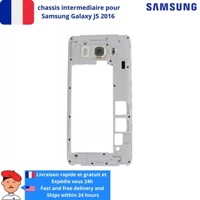 Chassis intermédiaire d'origine Samsung Galaxy J5 2016 or - Neuf