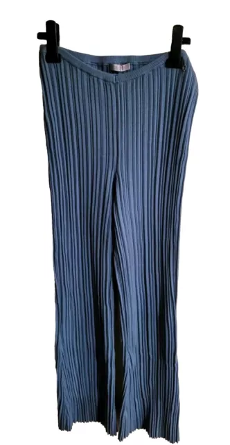 Guess Blue Ribbed Trousers, Size 14, Brand New With Tags