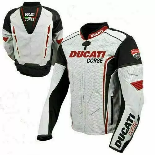 Ducati Jacket Motorbike Leather Jacket Motorcycle Racing Jacket Armoured Leder