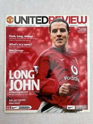 MANCHESTER UNITED V Arsenal. 21St September 2003. Barclaycard