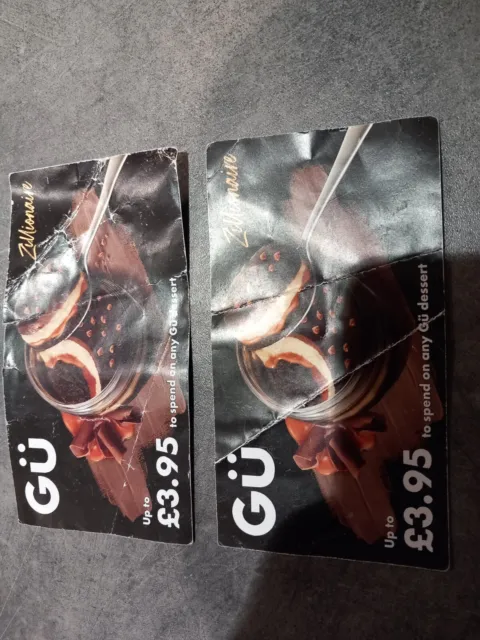 Gu coupons £3.95 face value for any GU dessert