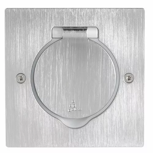 Prise de sol - Platinum - inox brossé - à équiper avec prise ARNOULD
