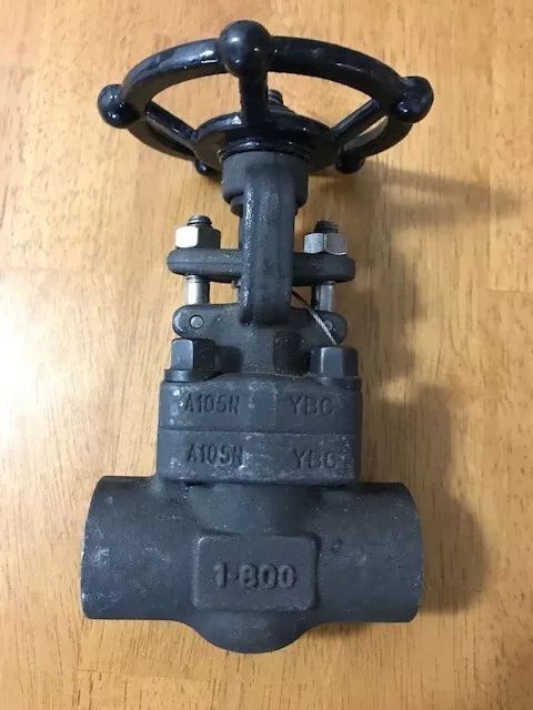 Warren 1"  851-T Threaded Gate Valve Forge Carbon Body 800 lb. NEW Open Box