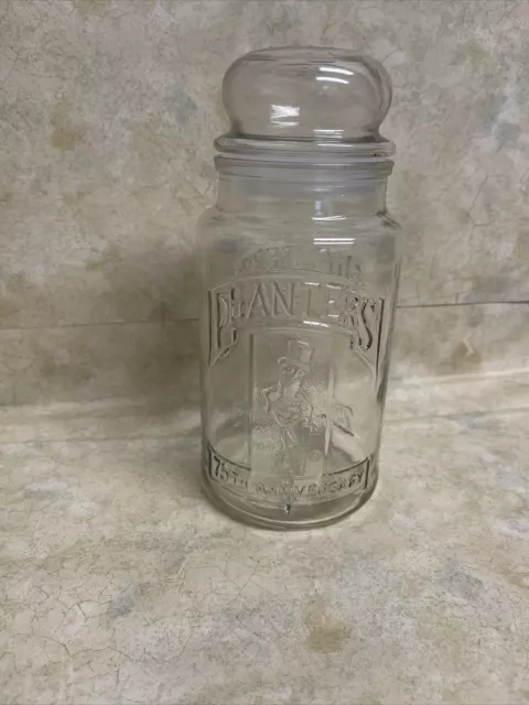 Vintage Planters Glass Jar Mr. Peanut Canister 75th Anniversary 1981