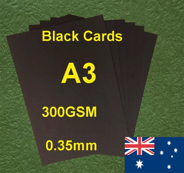 60 X A3 Black Card  and 60XA3 White Card 300GSM  For Craft Invitation  Card