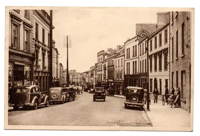 Enniskillen, Main Street, Co Fermanagh, N Ireland, Printed Postcard Posted 1949