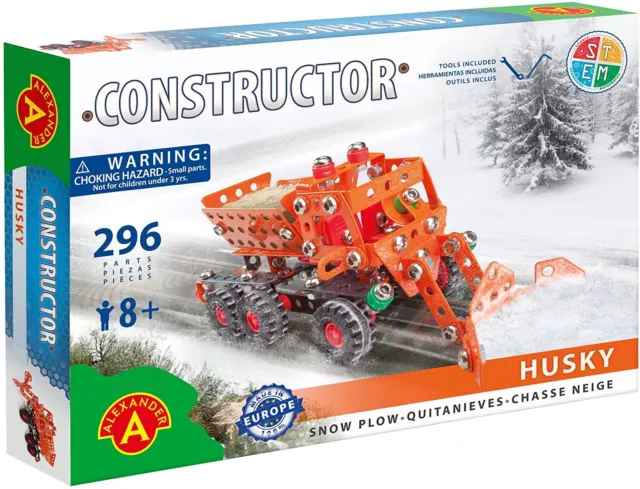 Alexander Toys Metallbausatz Constructor Schneepflug Husky (Snow Plow)