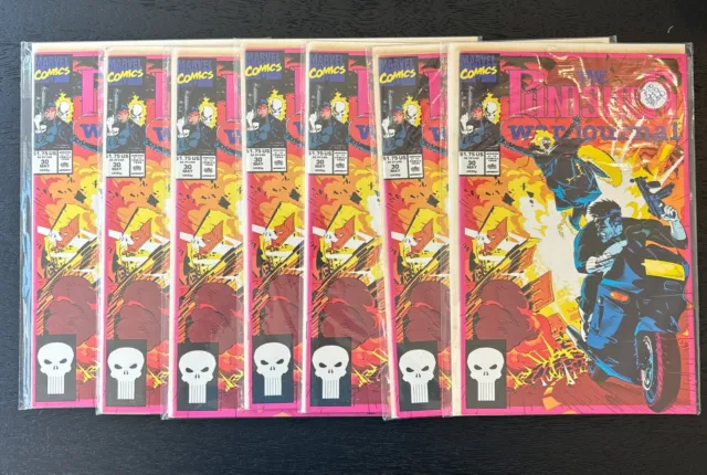 (7) The Punisher War Journal #30 1991 Marvel Comics Comic Book lot