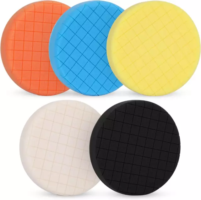 AVID POWER 6 Inch Buffing Polishing Pads 5Pcs for 6 Inch Backing Plate, Compound
