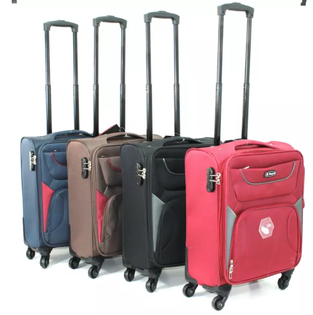 56x40x22cm Cabin Trolley Bag Suitcase Lightweight Wheeled Hand Luggage Holdall