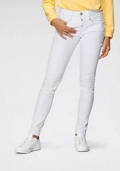 GANG Medina Skinny Jeans Damen Cropped Ankle Hose Weiß Stretch Denim Slim Pants