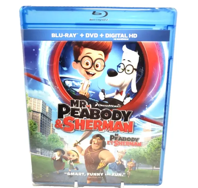 Mr. Peabody  Sherman Blu-ray/DVD, 2014, 2-Disc Set, Includes Digital Copy New