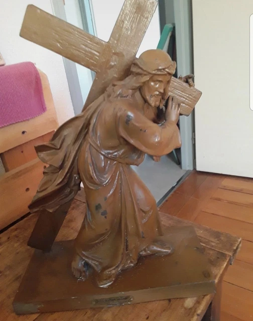 ⛪ Sculpture Jésus Portant La Croix - Veronese - Figurine Résine - Traditionnel