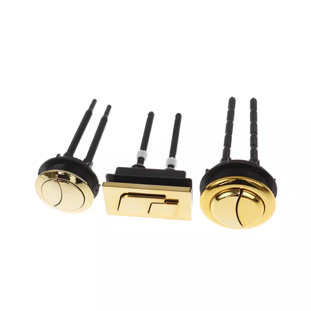 Dual Flush Toilet Tank Gold 48mm/58mm Button Round shape Toilet Push Butt*_*