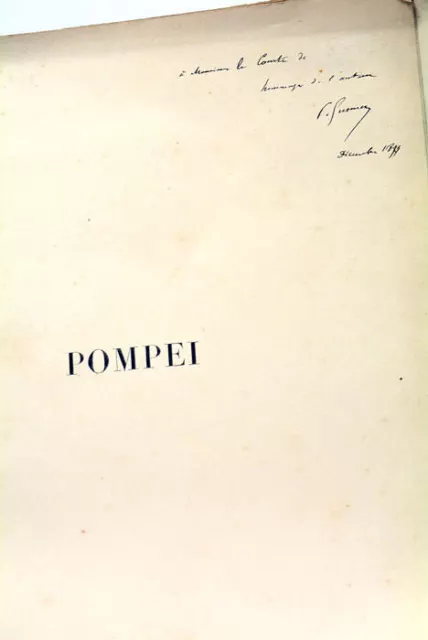 Livre Ancien Gusman Pompei Dédicacé Par Auteur Illustrations 1899