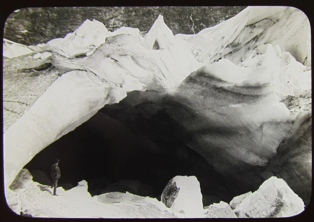 Glass Magic Lantern Slide BOIUMS GLACIER NORWAY C1910 PHOTO