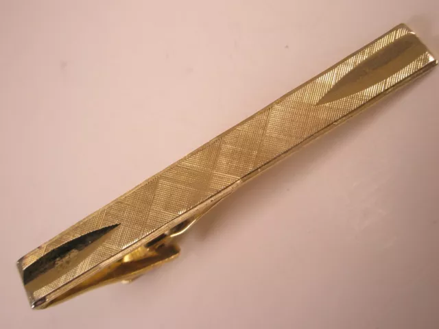 2" Thin Design Gold Tone Quality Vintage Tie Bar Clip simple plain