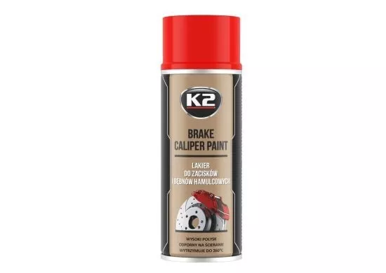 K2 BRAKE CALIPER PAINT RED HIGH GLOSS 260°C Resistant Spray Lacquer - 400 mL