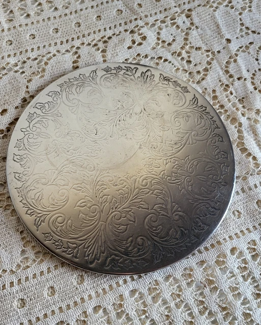 Réchaud à Plat En Métal Argenté