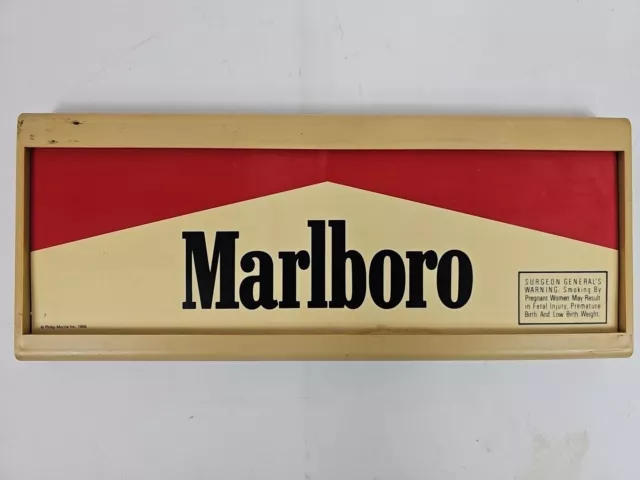 Vintage Marlboro Store Sign Phillip Morris 1988