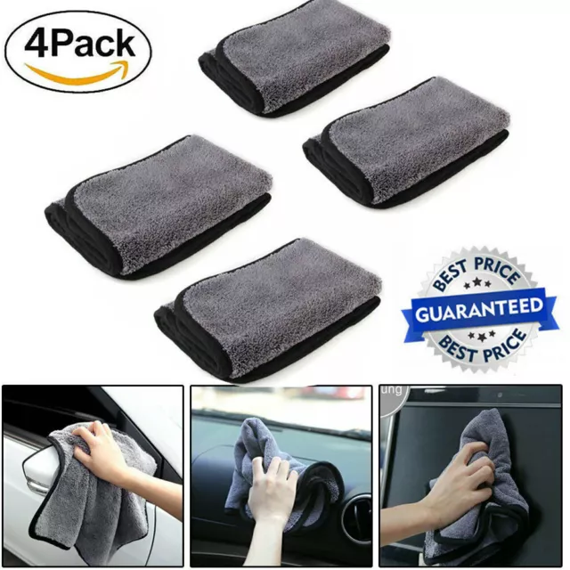 1/4 Pcs x Washable Microfiber Cloths Microfibre Cloth for Car Polishing Cloth