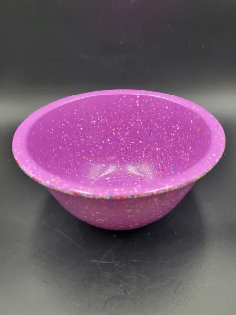 Zak Designs Confetti Melamine Mixing Bowl 7 1/4"  Diameter Purple Bowl