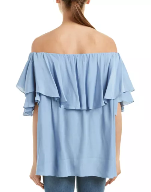 MLM LABEL Maison Arctic Ice Blue Off Shoulder Top Blouse XS, Small NWT 3