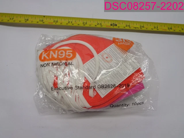 10 Pack; KN95 Mon Medical 3D Face Masks, Red, Purple, Pink, Green,