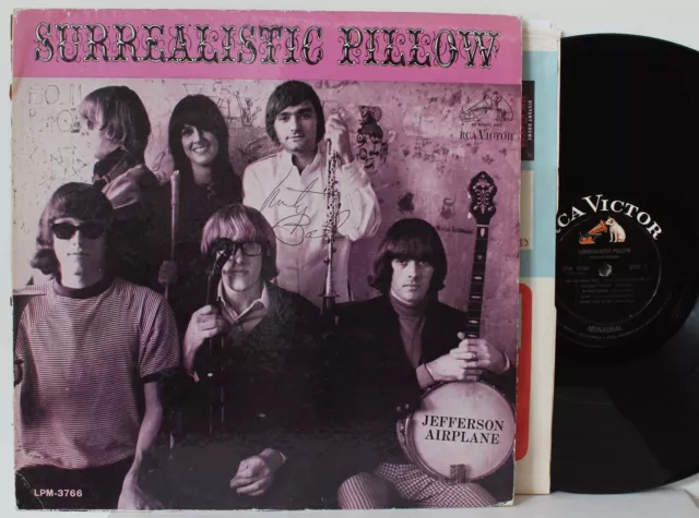 Jefferson Airplane LP “Surrealistic Pillow” RCA 3766 ~ Orig DG Mono ~ VG+ SIGNED