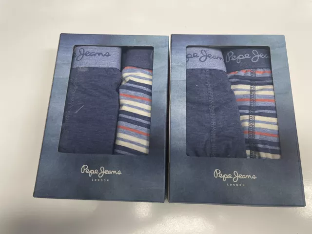 Pepe Jeans Pack Of 4 (2X2) Trunks Mens Trunks. CHANCE Size Small