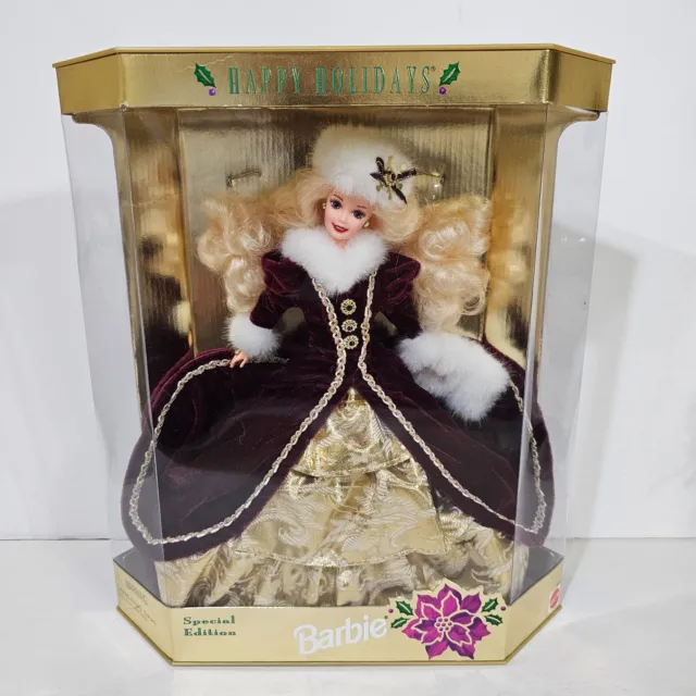 Vintage 1996 Mattel Happy Holidays Barbie Doll Special Edition 15646 NIB NRFB