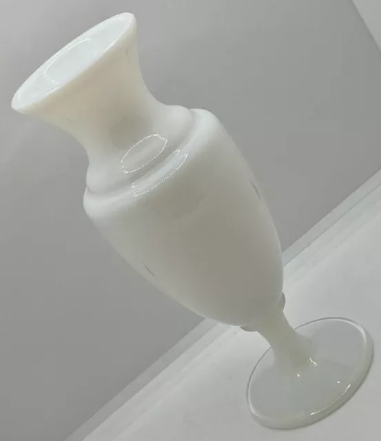 Vintage French Sevres Opaline Glass Bud Vase, 7.5” H, EUC. White, Made In France