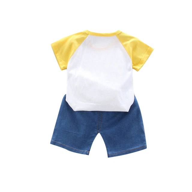 1 set di abiti estivi alla moda bambini abiti da esterno abiti bambini t-shirt e