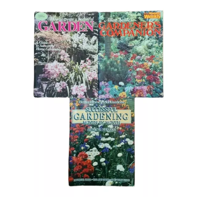 3x RETRO GARDENING BOOK BUNDLE Better Homes and Gardens & Women's Weekly 80s 90s