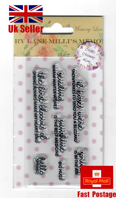 silicone stamp quote season spring winter fall craft art scrapbook journal ML224