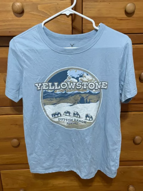 Yellowstone Dutton Ranch Graphic Tee in Blue Women’s Size S