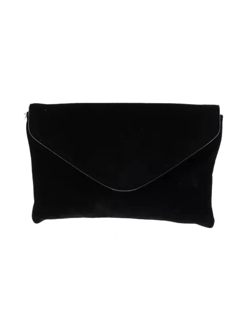 J.Crew Factory Store Women Black Leather Clutch One Size