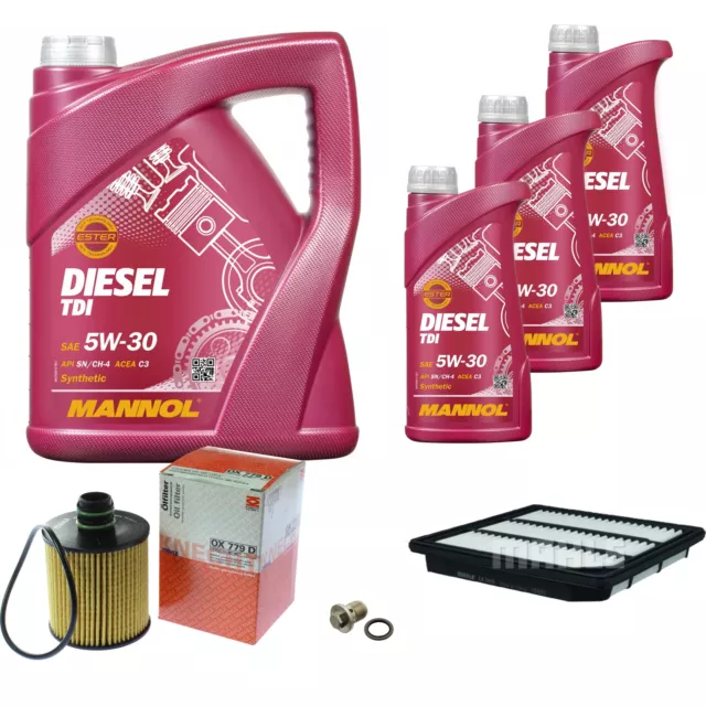 MAHLE Inspektionspaket 8 L MANNOL Diesel TDI 5W-30 für Fiat Freemont 2.0 JTD