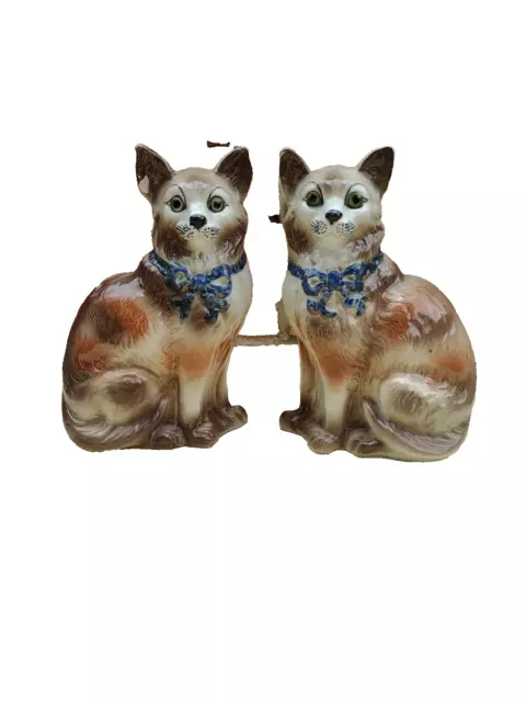 Rare Antique Scottish Staffordshire Cats