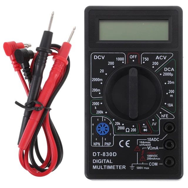 2 PCS Digital Test Tool DT- 830D Outlet Tester Multimeter Voltmeter Number