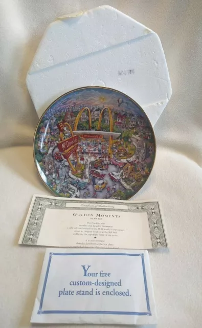 McDonald’s Franklin Mint Heirloom Golden Moments Bill Bell Collector Plate w/COA