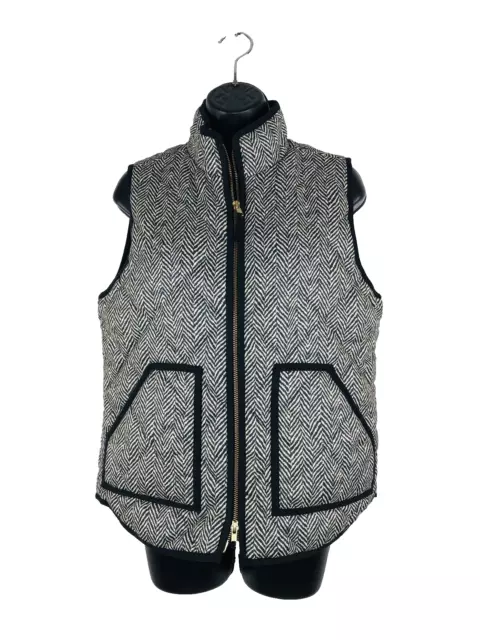 J.Crew Factory Womens Size Small Sleeveless Printed Full Zip Quilted Puffer Vest